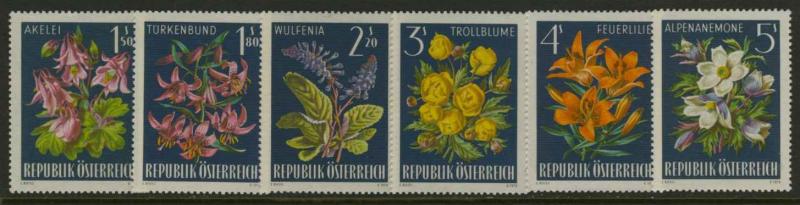 Austria 764-9 MNH Flowers