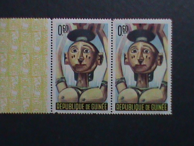 ​GUINEA-1965 SC#363 YOKI-WOODCAVED STATUETTE A NUDE GIRL-BOKE MNH-PAIRS VF