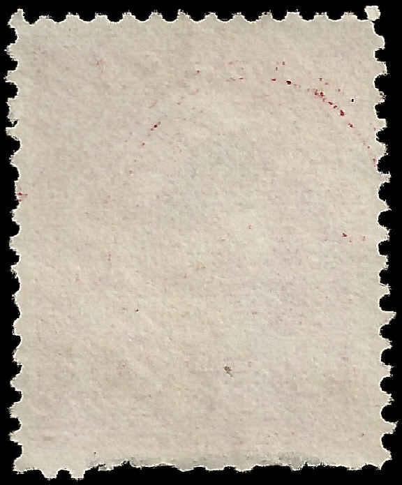 # 215 Carmine Used Minor Fault ( Perf Thin at Bottom ) Andrew Jackson