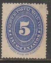 MEXICO 178, 5¢ LARGE NUMERAL. UNUSED, H OG. F.