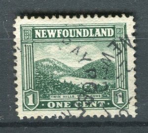 NEWFOUNDLAND; 1923-24 early Pictorial issue fine used 1c. value fair Postmark