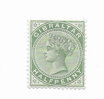 Gibraltar #8 MH - Stamp - CAT VALUE $14.00