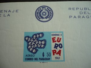 Europa 1961 - Paraguay - Imperf Souvenir Sheet