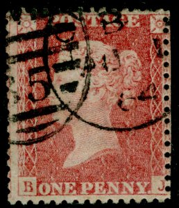 SG38, 1d pale red PLATE 56, LC14, FINE USED. Cat £35. BJ