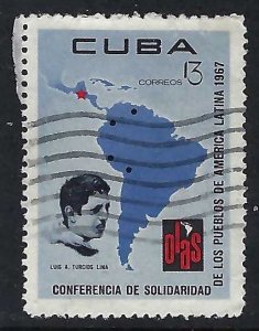 Cuba 1247 VFU MAP O095-1