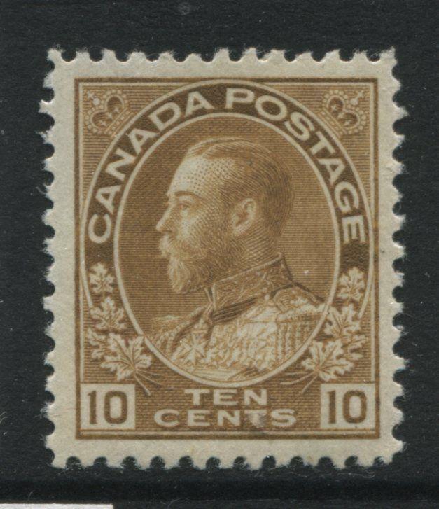 Canada 1925 10 cents bistre brown Admiral unmounted mint NH