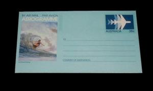 AUSTRALIA 36 CENT SURFBOARDING,AEROGRAM/ AIR LETTER SHEET ,MNH, NICE! LQQK!