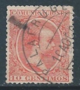 Spain #260 Used 10c King Alfonso XIII - Red