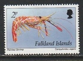 1994 Falkland Islands - Sc 599 - MH VF - 1 single - Painted Shrimp
