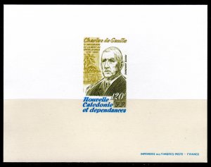 New Caledonia 1980 Sc#C168 GENERAL CHARLES De GAULLE DELUXE SOUVENIR SHEET MNH