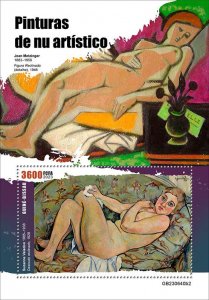 GUINEA BISSAU - 2023 - Nude Paintings - Perf Souv Sheet - Mint Never Hinged