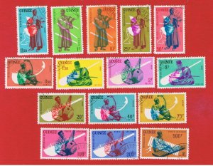 Guinea  #236-247 #C32-34  VF used   Musical Instruments  Free S/H