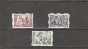 Finland  Scott#  B120-2  MNH  (1953 Mammals)