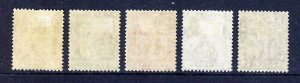 MAURITIUS 1921-26 A Watermark Multiple Script  CA Group SG 214 to SG 220 MINT 