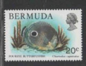 BERMUDA #371 1978 20c FOUR EYED-BUTTERFLY FISH MINT VF NH O.G