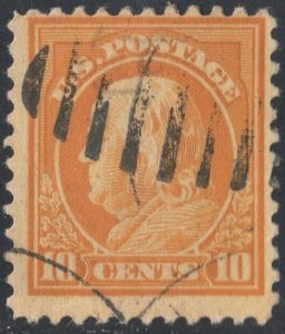 SC#510 10¢ Franklin Single (1917) Used