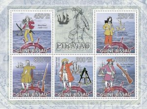 Guinea - Bissau 2009 - Pirates & Ships 5v Y&T 3124-3127, Michel 4498-4502