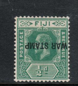 Fiji #MR1a (SG #138c) Very Fine Mint Lightly Hinged Inverted Overprint Variety