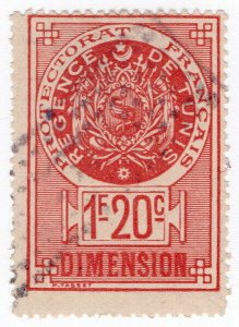 (I.B) France Colonial Revenue : Tunisia Dimension 1.20Fr