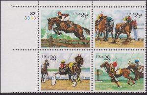 2759a Sporting Horses Plate Block MNH