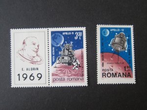 Romania 1969 Sc 2137,C175 space set MNH