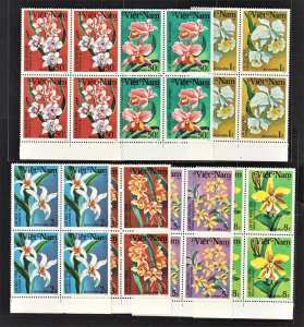 Vietnam 1984 Beautiful Wild Orchids (7v Cpt, B/4) MNH CV$48