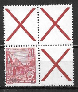 Germany DDR 333 Workers Booklet Varieties MNH (z1)