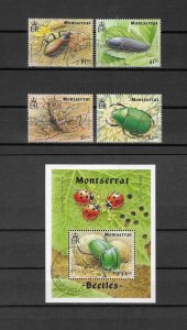 MONTSERRAT 1994 SG 927/30 + MS 931 USED Cat £10.75