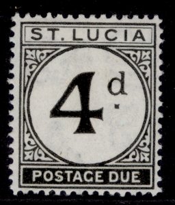 ST. LUCIA GVI SG D5, 4d black, NH MINT. Cat £13.