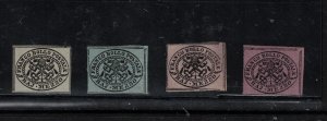 Roman States #1a #1c #1d #1d Variety (Sassone #1 #1a #1d #1e) Very Fine Mint