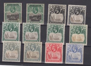 Ascension KGV 1922/24 Collection Of 12 MH BP7198