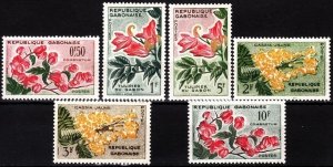 GABON 1961 FLORA Plants: Flowers. Complete Definitive set, MNH