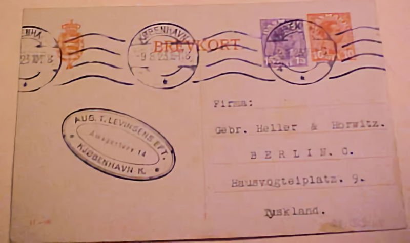 DENMARK POSTAL CARDS #P181 II CAT 60E (=$70.00) 1923