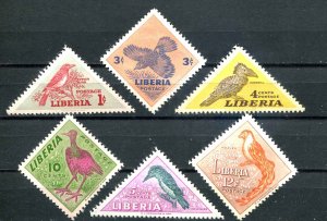 Liberia SC# 341-6 Birds set MH SCV $9.75