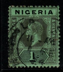 NIGERIA SG8f 1920 2/6 BLACK/EMERALD(EMERALD BACK) FINE USED