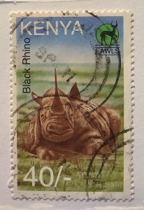 Kenya 1996 Scott 696 used - 40 Sh, Wildlife, Black Rhino