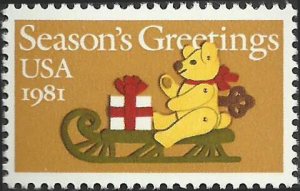 # 1940 MINT NEVER HINGED ( MNH ) FELT BEAR AND SLEIGH