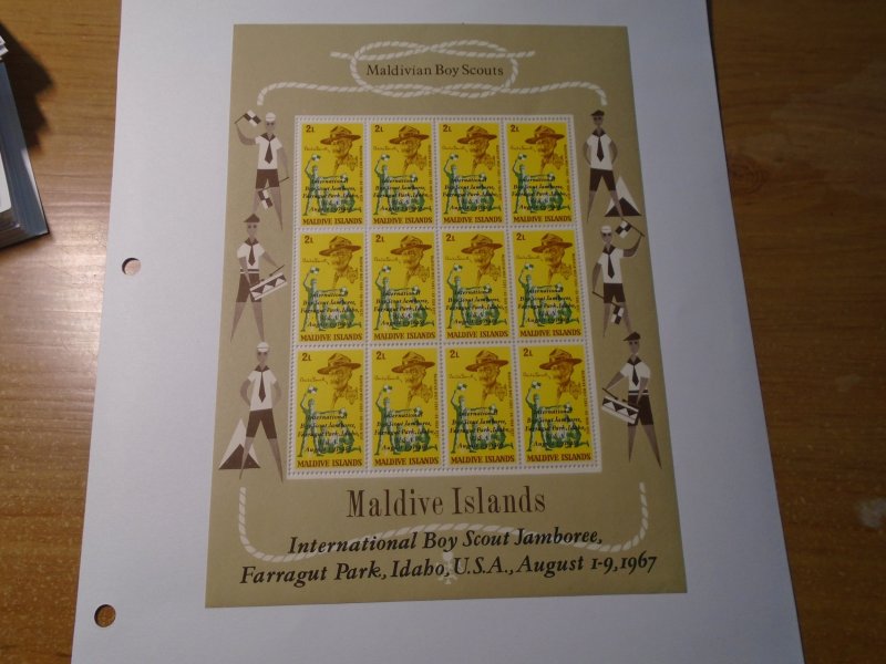 Maldive Islands  #  278-81  MNH   Scouting  Mini Sheets