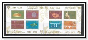 Serbia #286a-293a (v) Europa 50th Anniversary Imperf S/S MNH