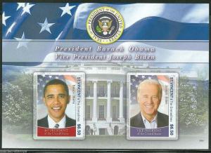 ST. VINCENT GRENADINES BARACK OBAMA  JOE BIDEN S/SHEET  SC#3652   IMPF  MINT NH