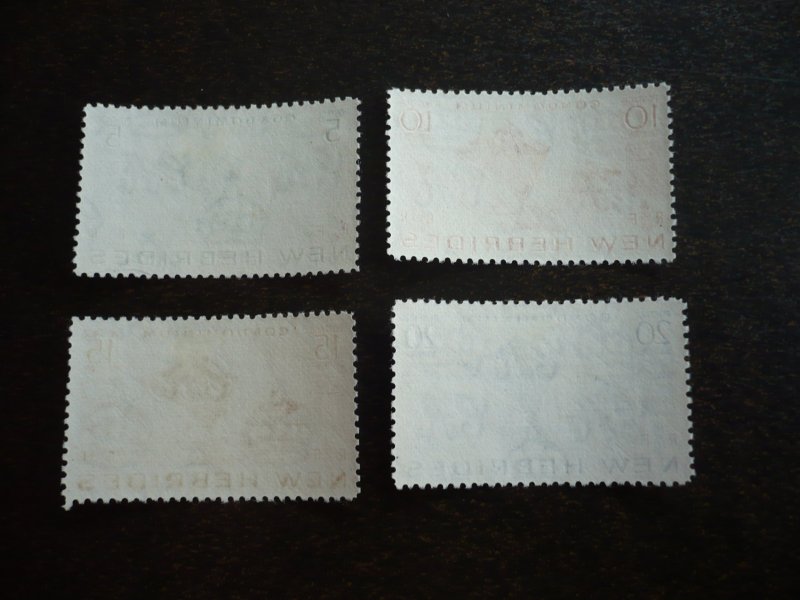 Stamps - New Hebridies - Scott# 66-69 - Mint Never Hinged Part Set of 4 Stamps