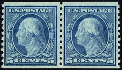 Scott #496 Pair, Mint, OG, NH, Dealer Graded F-VF