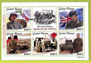 B0403 - GUINE-BISSAU - MISPERF ERROR Stamp Sheet - 2023 - Battle of Tripoli-