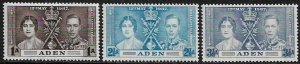 Aden #13-5 MNH Set - Coronation of Queen Elizabeth II