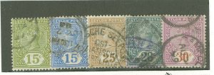 Ceylon #136-140  Single (Queen)