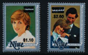 Niue 410,2 MNH Princess Diana, Prince Charles, Royal Wedding, o/p