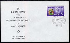 Rhodesia 207 U/A FDC