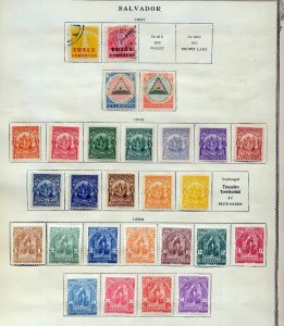 SALVADOR 1867/99 Mint &Used Collection on Old Pages (Appx 200+Items)Dafe38