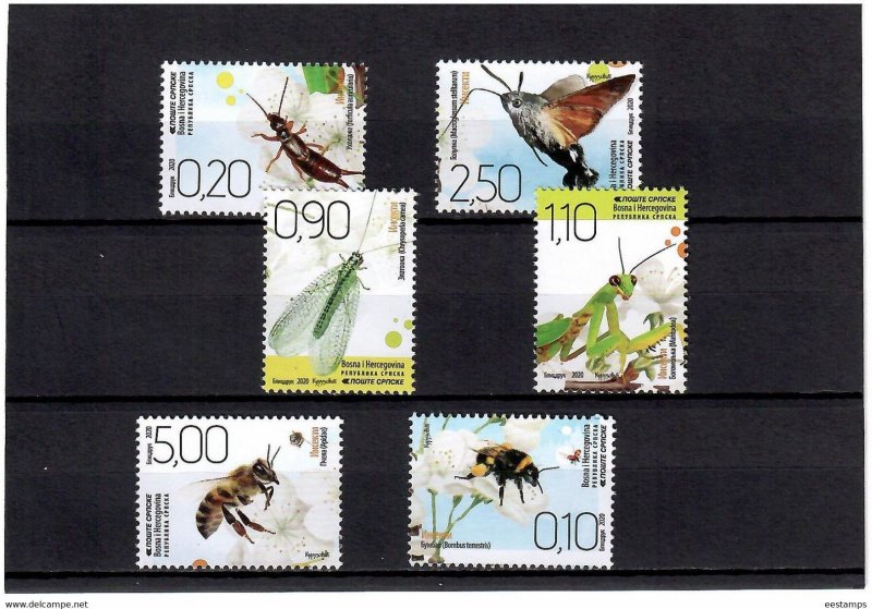 Stamps of Bosnia and Herzegovina 2020 MNH** - Republic of Srpska. Insects