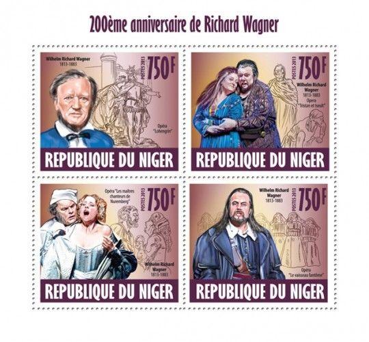 Richard Wagner Classic Music Composers Komponisten Niger MNH stamp set